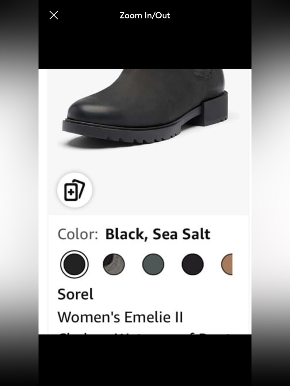Sorel Women's Emelie II Chelsea Boot - Black and Sea Salt